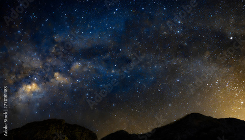 Midnight Galaxy Granite background. Generative AI. photo