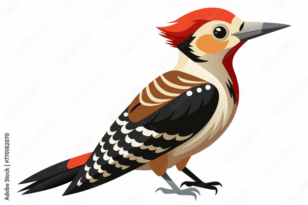 Fototapeta premium Fulvous-breasted woodpecker vector design.