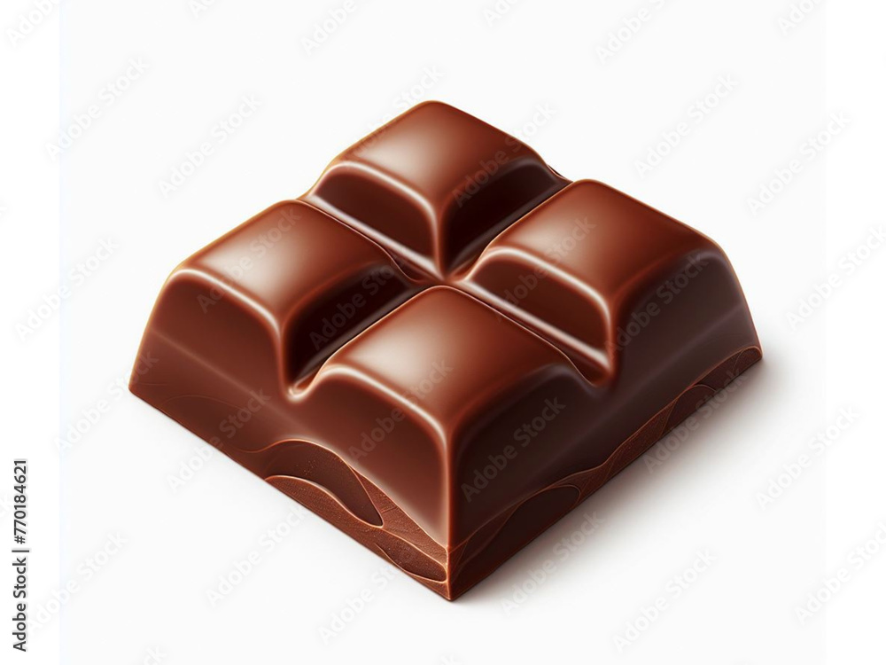 光沢のあるチョコレートの完璧な立方体 光沢のあるチョコレートの完璧な立方体