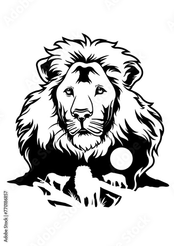 Lion Head Illustration  Wild Animal Clipart  Zoo Crew Shirt Vector  Safari Life Stencil  Big Cat Cut file  Lion Keeper Gift Idea  King of the Jungle