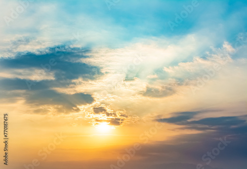 Sunset sky texture or background