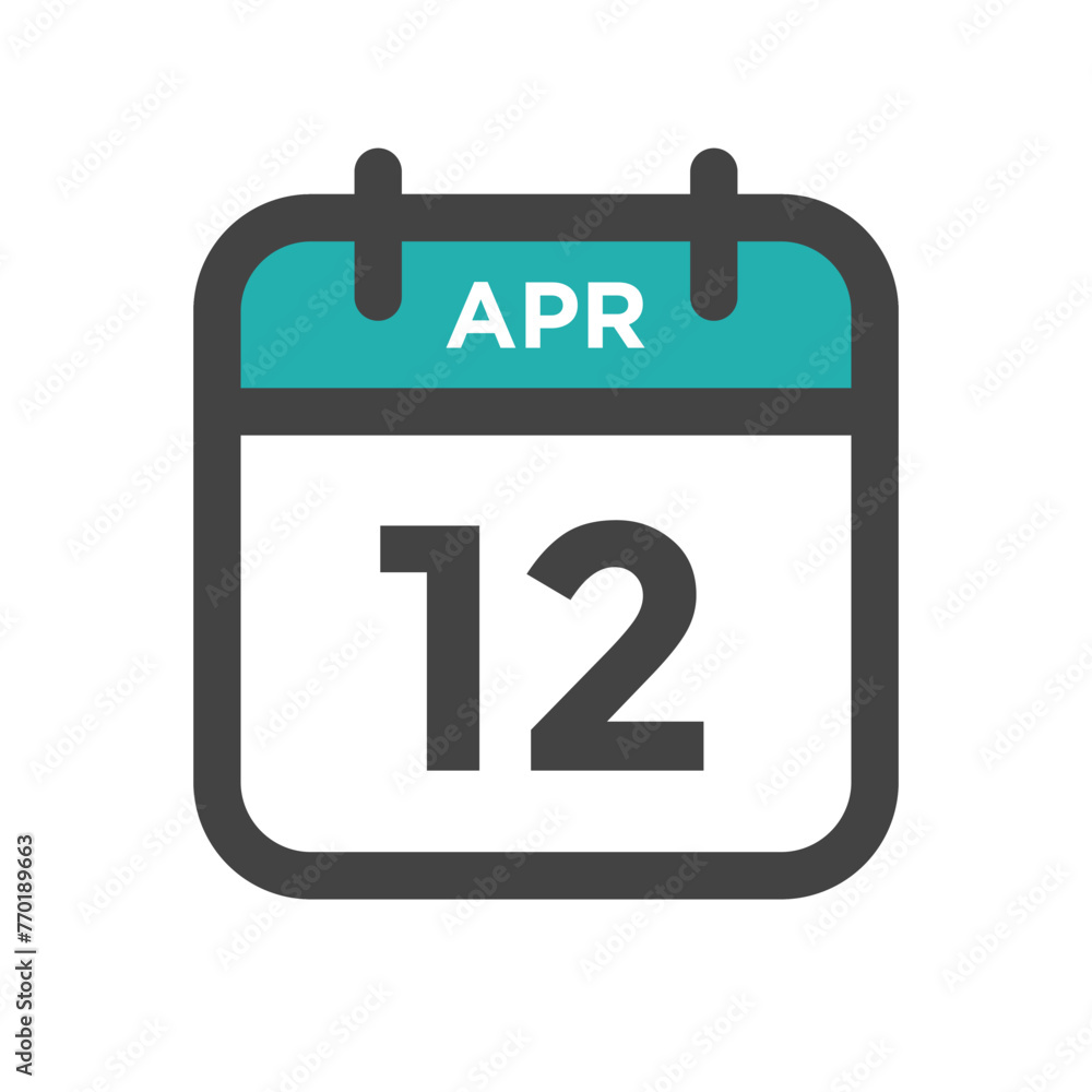 April 12 Calendar Day or Calender Date for Deadline or Appointment April 12 Calendar Day or Calender Date for Deadline or Appointment