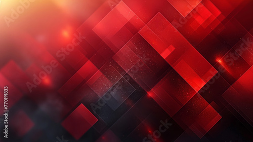 Abstract image. Red crimson abstract background for design. Geometric shapes. Triangles, squares, stripes, lines. Color gradient. Modern, futuristic. Light dark shades. Web banner. Modern, futuristic.
