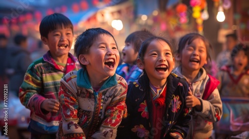 Children dart through the crowd their laughter and energy adding to the liveliness of the bazaar.