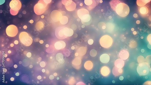 Gentle Background, Bokeh Lights on Multicolored Background