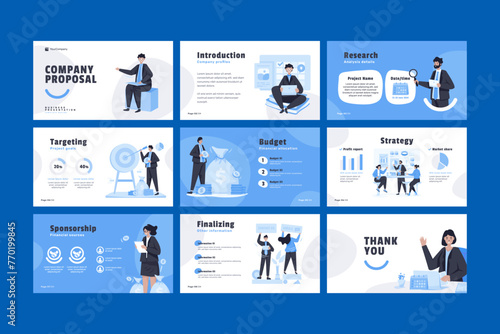 Business company proposal slide template design