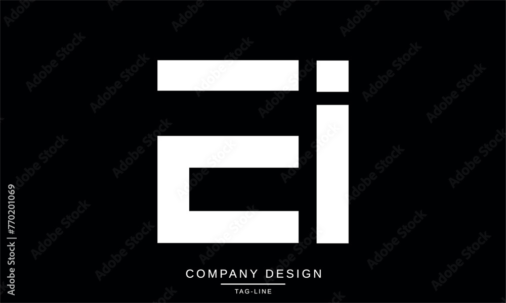 EI, IE Abstract Letters Logo Monogram Design icon Font EI, IE Abstract Letters Logo Monogram Design icon Font