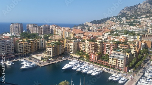the other side of the rock in monaco, it shows the marina of fontvielle, a quarter of monaco. © Hocineharoun