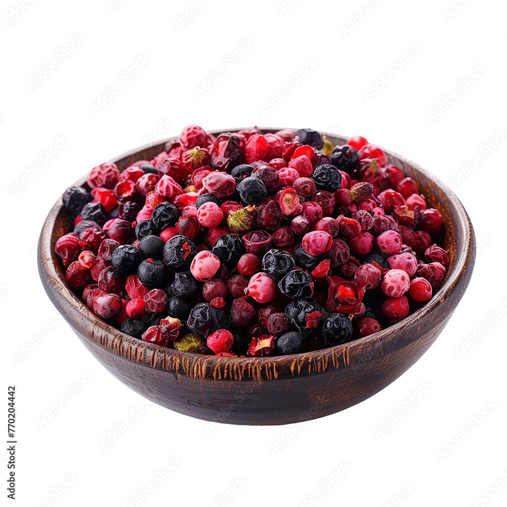 Natural and Fresh Bissap Berry Blend isolated on white background Natural and Fresh Bissap Berry Blend isolated on white background