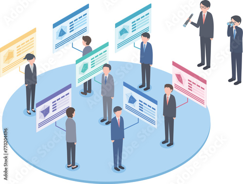 いろいろな人材を探して分析している転職エージェントや採用担当者