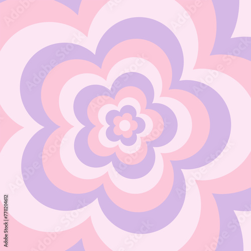 retro vector background with flower tunnel for social media posts, banner, card design, etc. © mar_mite_