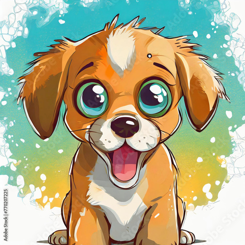 놀라는 표정이 귀여운 강아지