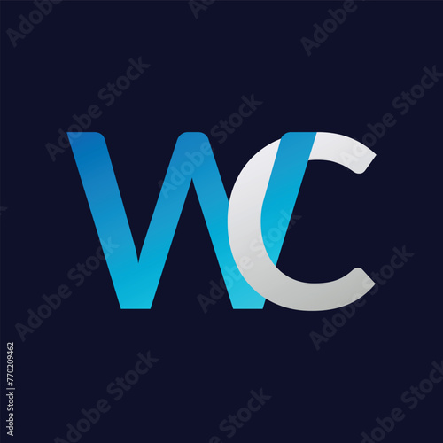 WC Letter logo design vector template.