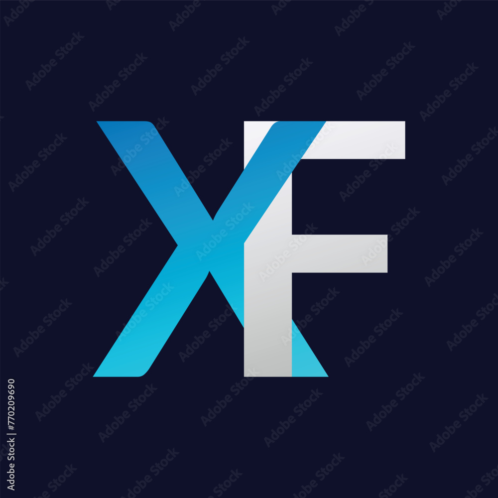 XF Letter logo design vector template. XF Letter logo design vector template.