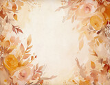 Brownish Floral paper texture background