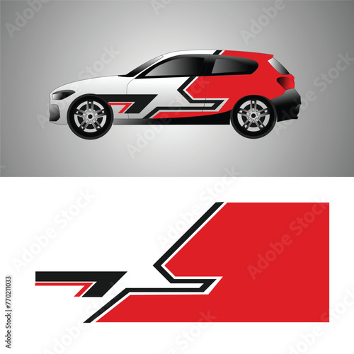 car wrap livery decal design vector. modern car stickers 