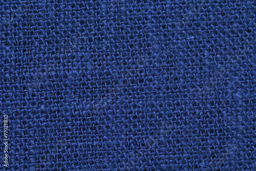 blue hemp viscose natural fabric cloth color, sackcloth rough texture of textile fashion abstract background