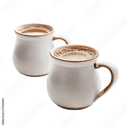 Yummy Coffee Creamers isolated on white background