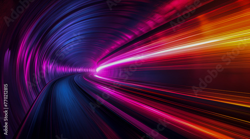 Abstract vibrant futuristic speed light glow background