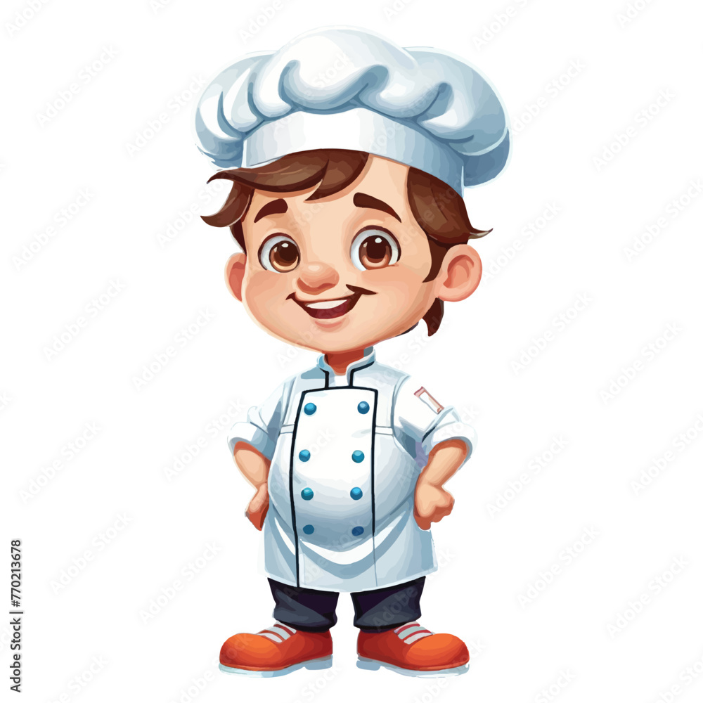 cute little chef vector isolation cute little chef vector isolation
