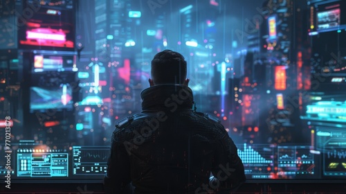With a hacker's cunning mind and a cyberpunk vibe, he navigated the digital underworld