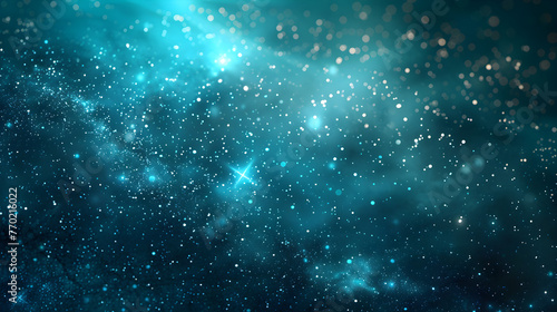Starry Night Sky in Shades of Blue Wallpaper Background