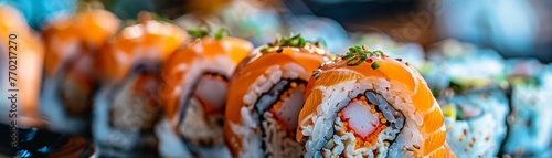 Sushi influenced by Asian traditions photo