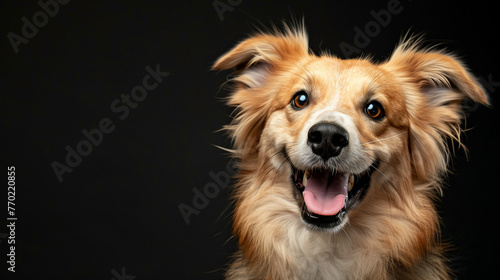 Happy and funny golden retriever dog portrait, dog lover, dog breed