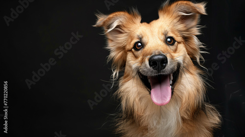 Happy and funny golden retriever dog portrait, dog lover, dog breed