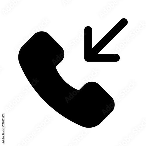 incoming call glyph icon