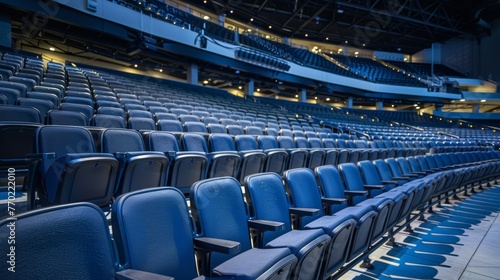The seats are strategically positioned to ensure clear sightlines for all spectators.