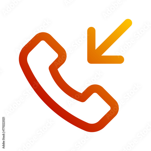 incoming call gradient icon
