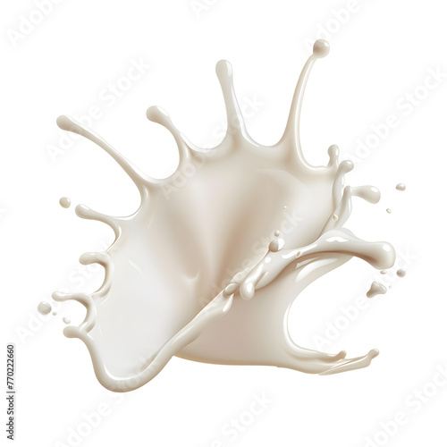 Milk Splash on transparent png © anan
