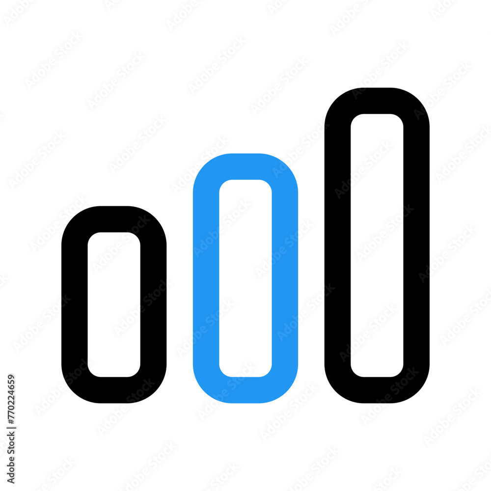 bar chart line color icon bar chart line color icon