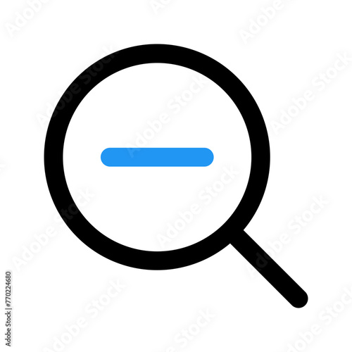 zoom out line color icon