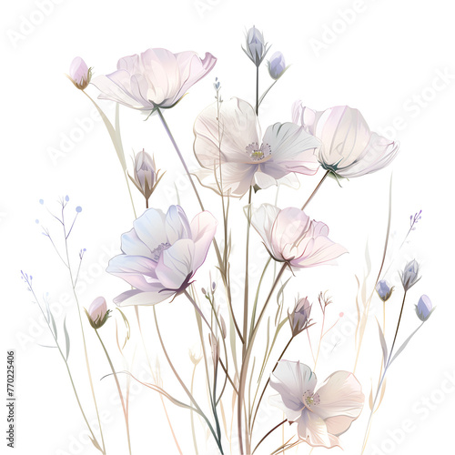 pink and white flowers background © AI STOCK