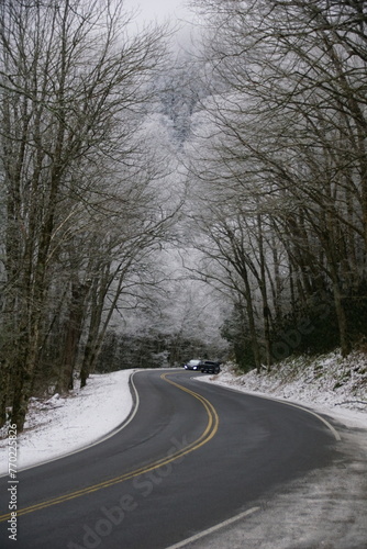 snow covered road