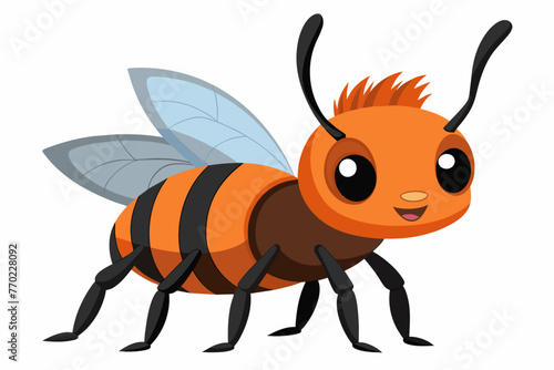 velvet bee silhouette vector illustration