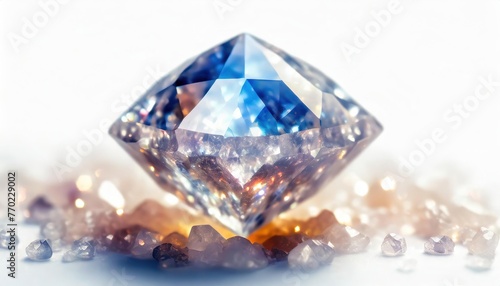 Dazzling Blue Diamond Amidst Sparkling Gemstones