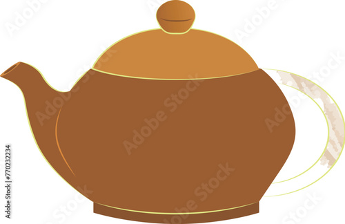 Brown Chinese Teapot photo
