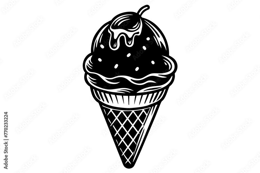 ice cream silhouette vector illustration ice cream silhouette vector illustration