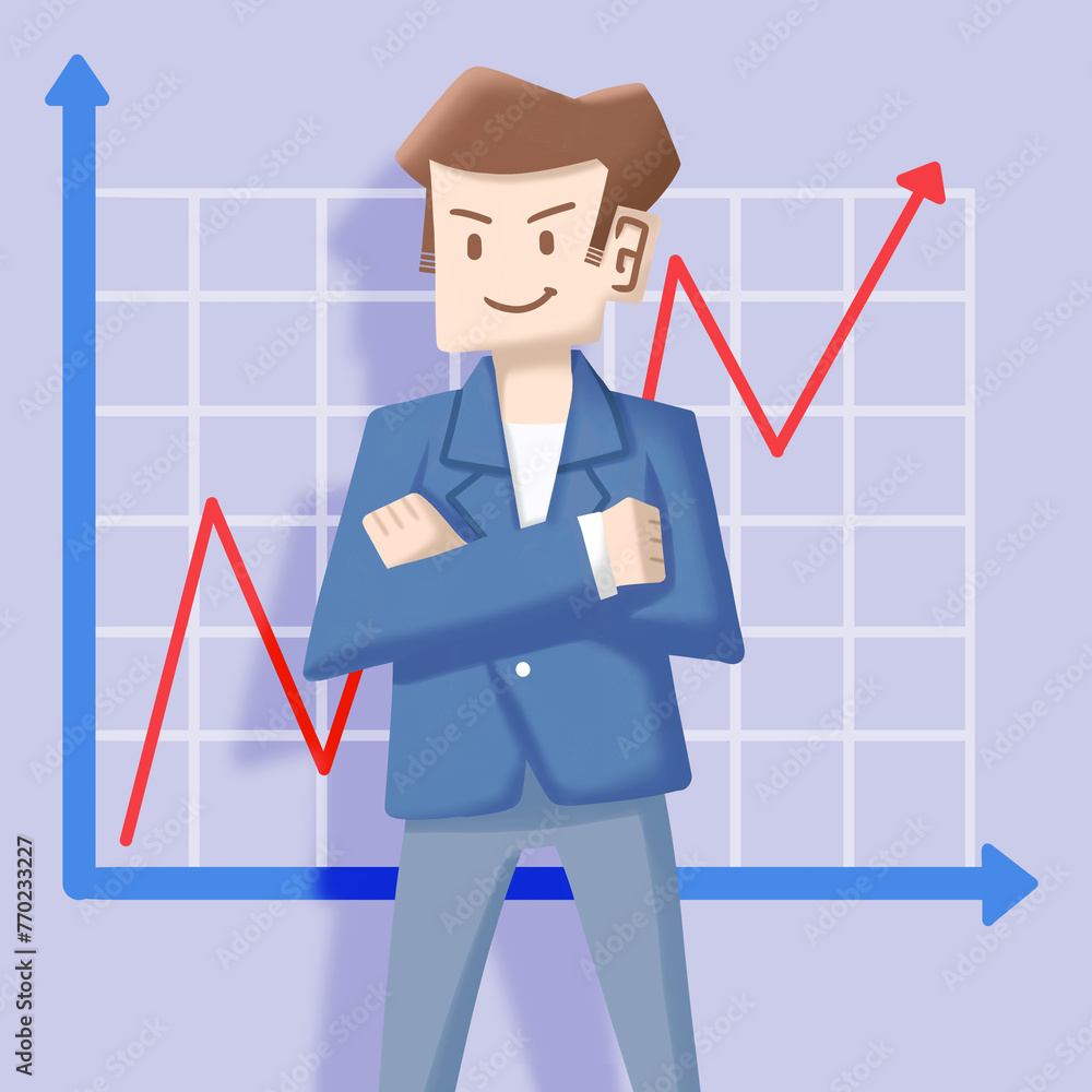 Cartoon illustration about business for use in composing the article Cartoon illustration about business for use in composing the article