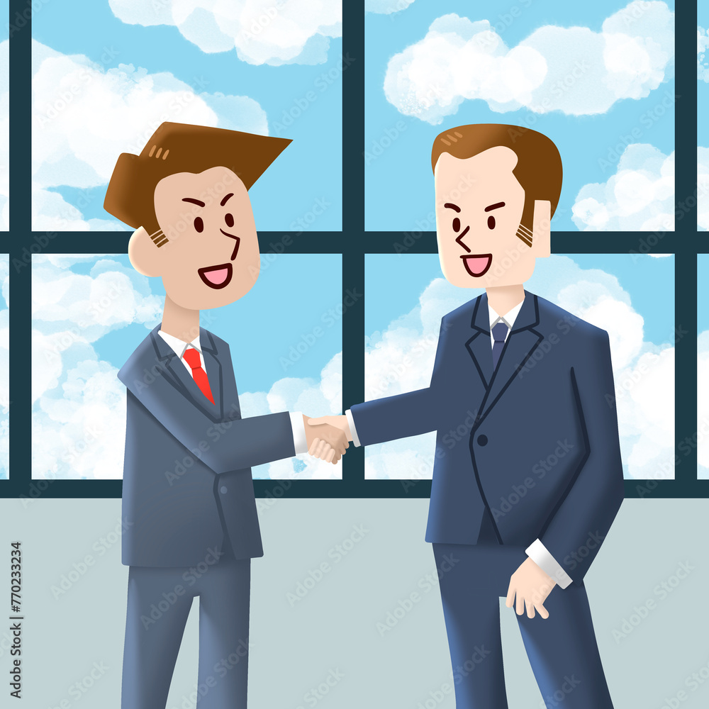 Cartoon illustration about business for use in composing the article Cartoon illustration about business for use in composing the article