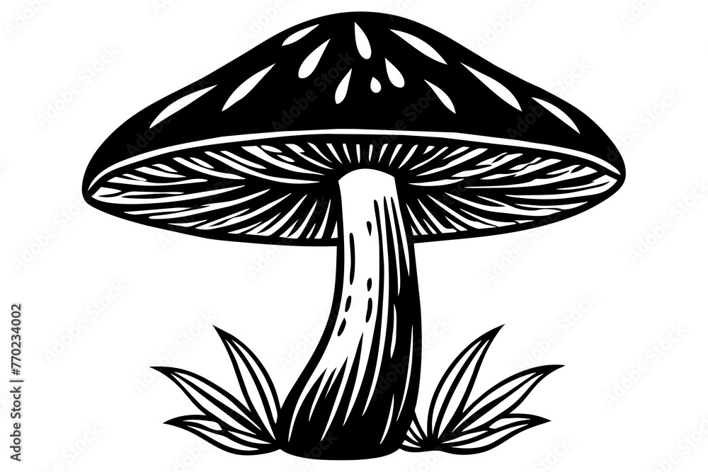 mushroom food silhouette vector illustration mushroom food silhouette vector illustration