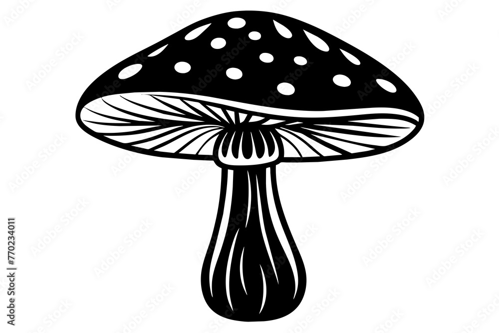mushroom food silhouette vector illustration mushroom food silhouette vector illustration