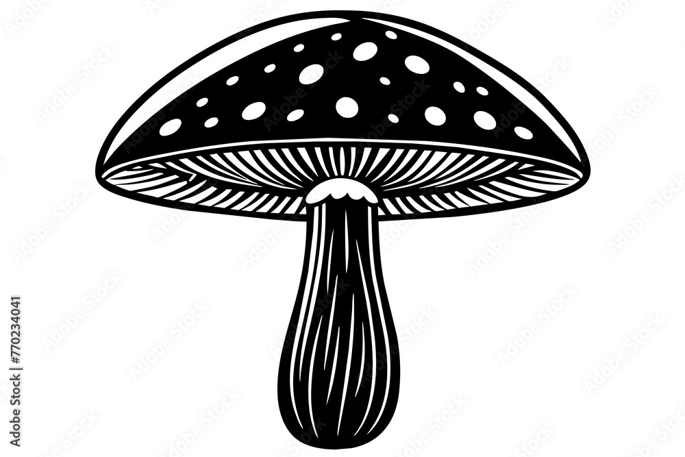 mushroom food silhouette vector illustration mushroom food silhouette vector illustration