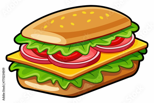 sandwich silhouette vector illustration