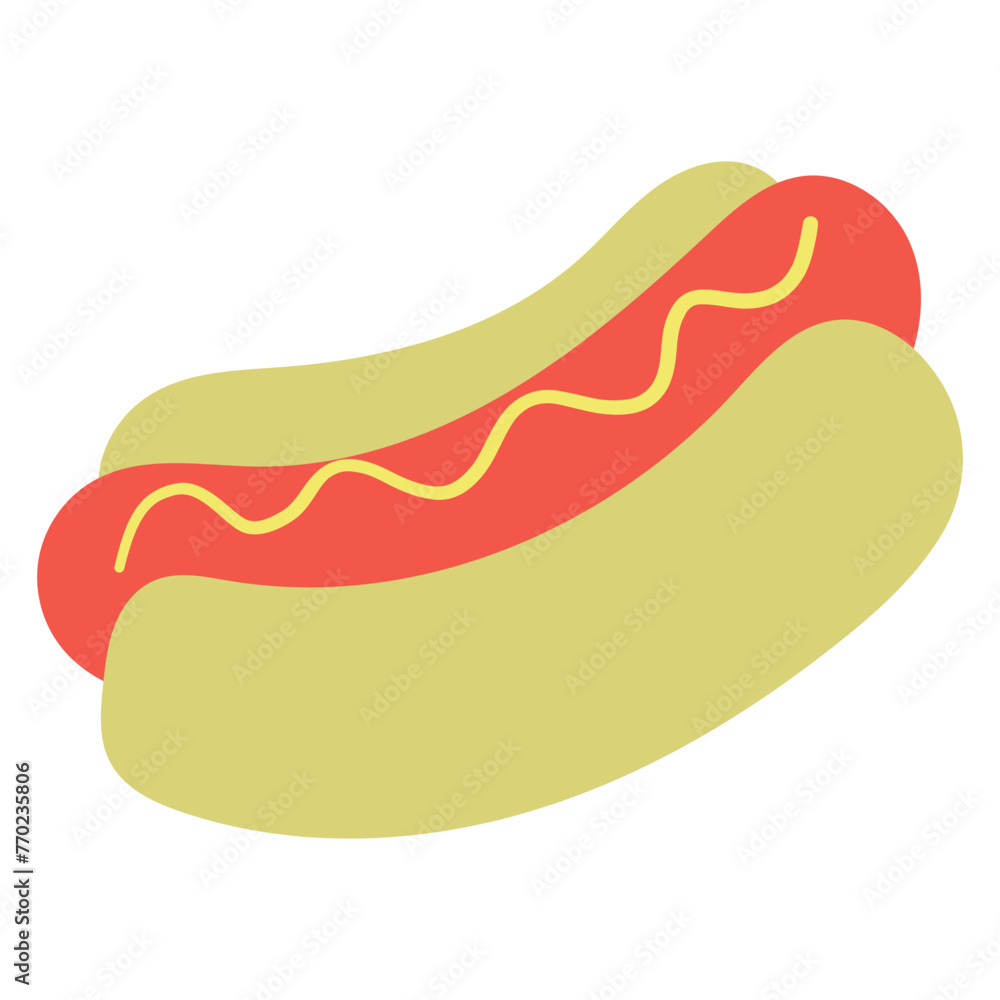 Hot dog fast food illustration Hot dog fast food illustration