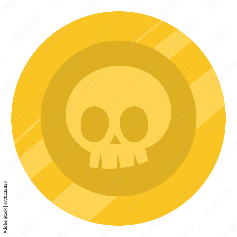 Fototapeta premium Pirates coin illustration