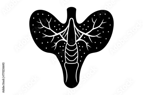 thymus silhouette vector illustration